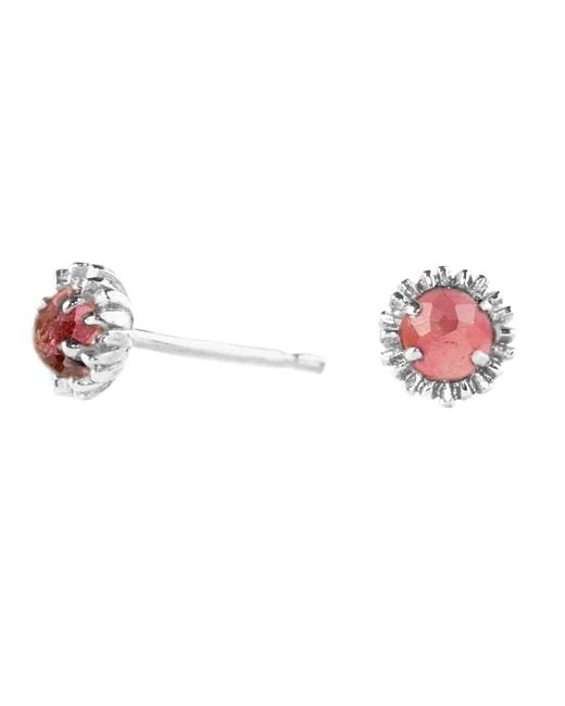 Lee Renee Pink Dahlia Bud Tourmaline Earrings –