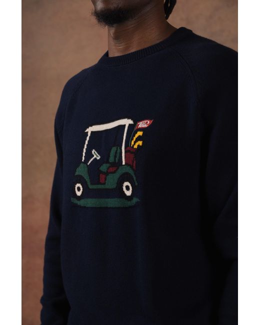 FELLA SWIM Blue Graham Golf Cart Knit for men