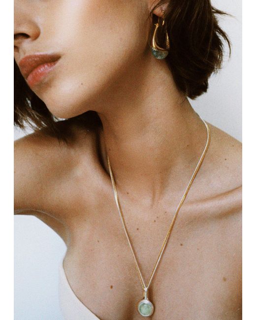 Gem Island Metallic Prehnite Necklace