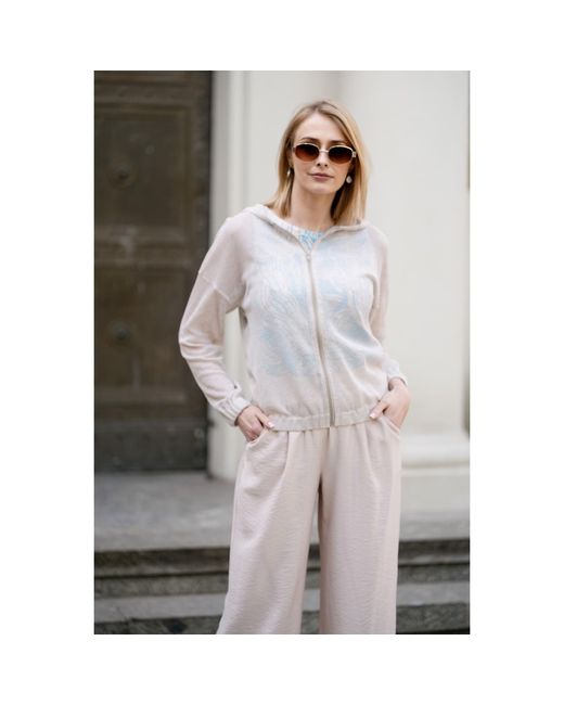 Oh!Zuza Natural Neutrals Echo Mesh Zip Hoodie