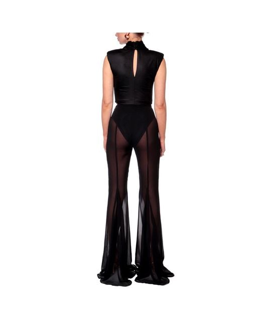 AGGI by HALEWSKI Black Ada Power Sleeveless Crop Top