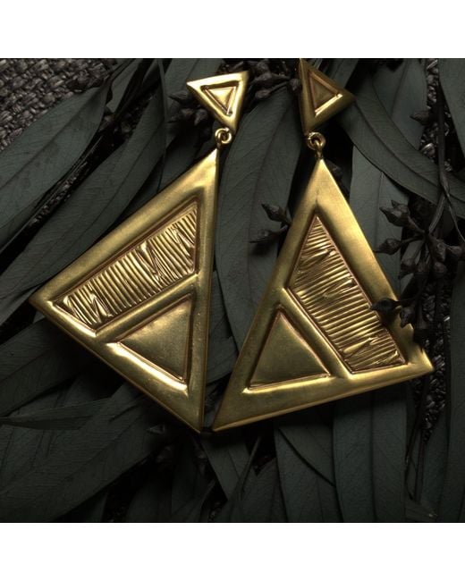 Zeworks Metallic Rays Earrings