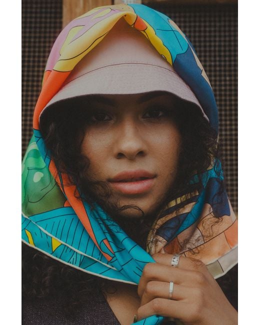 Pauser Blue Silk Scarf