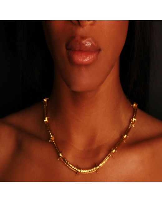 Urbane Jewelry Studio Metallic Barbed Wire Necklace