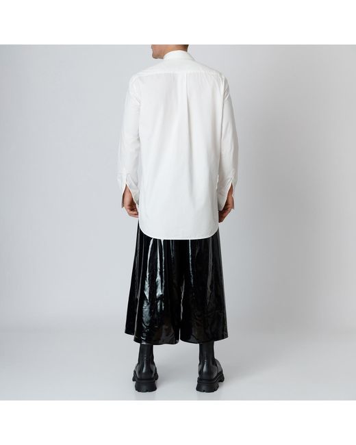LIA ARAM Black Wrap-Around Faux Leather Cropped Trousers
