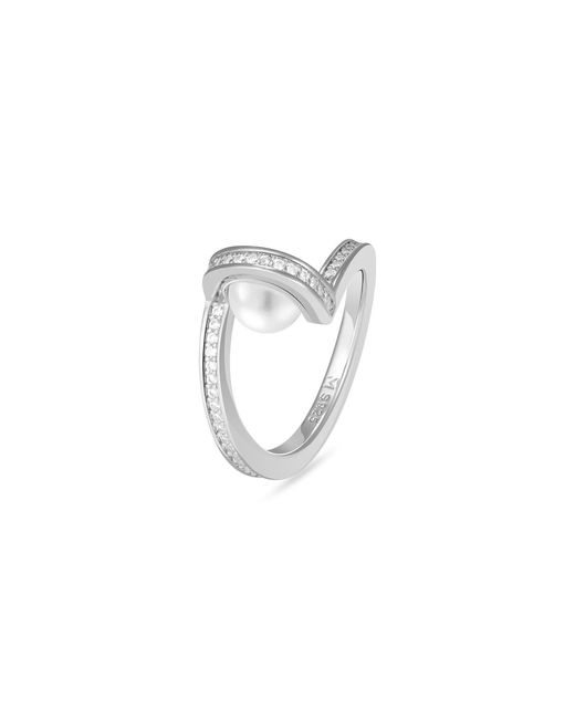 Meulien Metallic Pearl And Arc Ring
