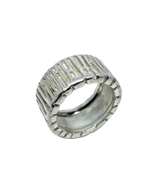 Tg-Jewellery by Tamara Gervasio Metallic Wheel Flat Band Ring – Sterling for men