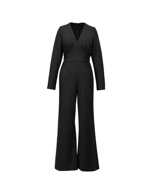 Smart and Joy Black V-Cleavage Jumpsuit