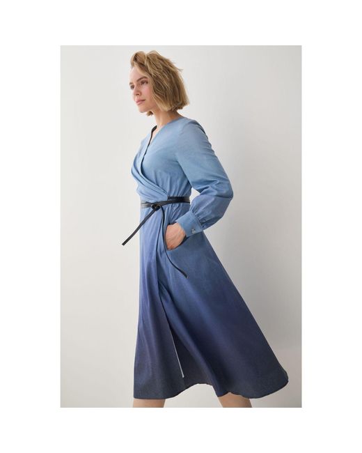 Marianna Déri Blue Ombré Wrap Dress