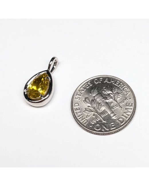 Rahul's Jewels Metallic 1.01 Carat Genuine Diamond Pear Shape Solstice Pendant