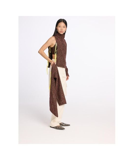 Mirimalist Brown Ruby Cozy Knit Top