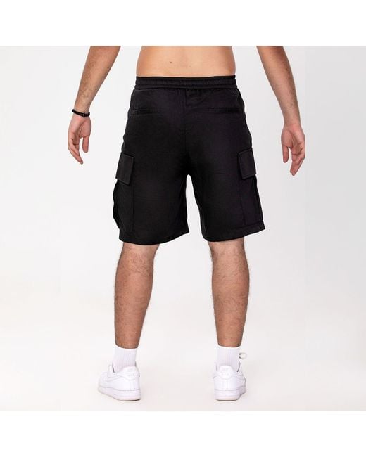 Smart and Joy Black Cargo Style Shorts for men
