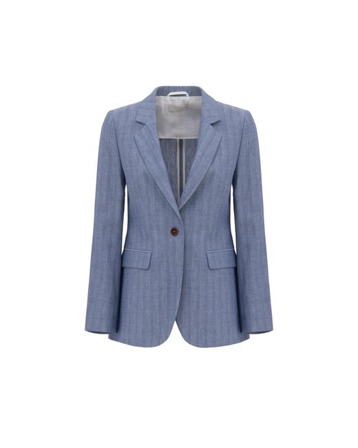 Georgette Blue Soft Sky Tailored Blazer