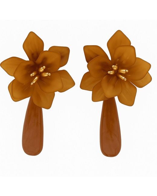 Michael Nash Jewelry Brown Flora Carnelian Resin