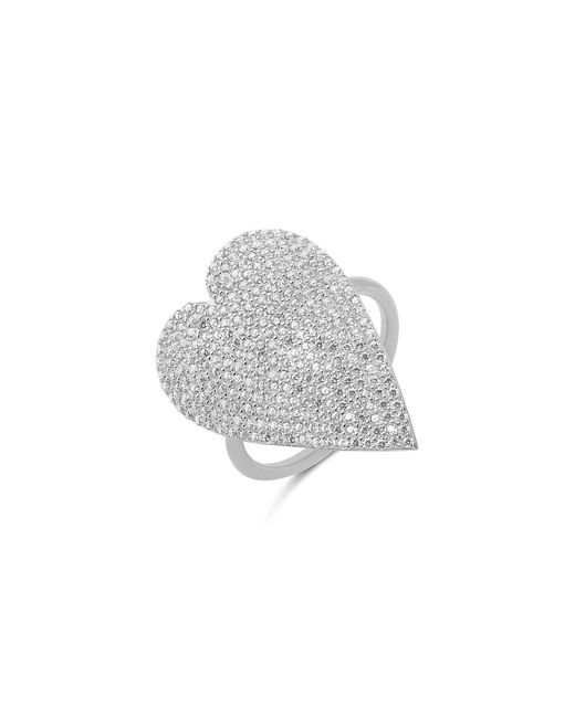 SHYMI White Pave Heart Ring