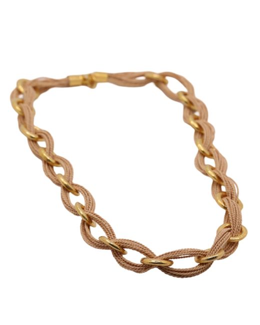 Nart Nature Making Art Metallic Neutrals The Knot Buriti Natural Fiber Necklace