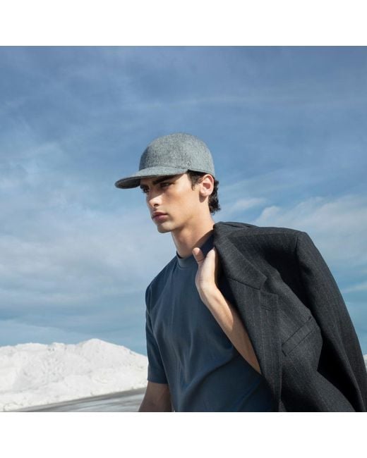 DORIA 1905 Gray Wool Rollable Baseball Cap Baseball for men