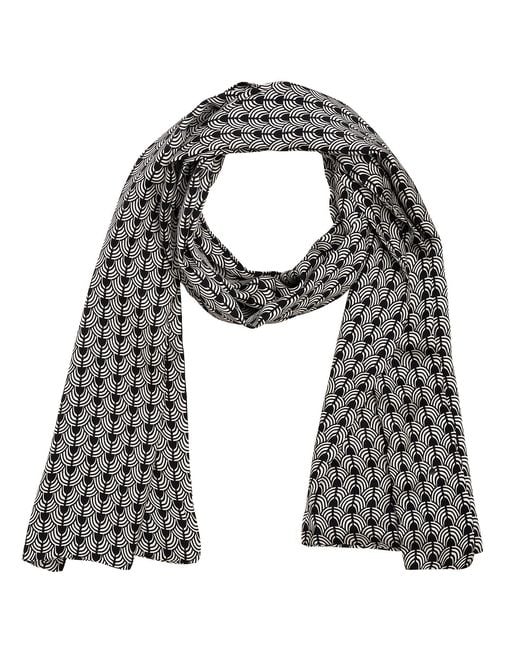 Alie Street London Black Phoebe Satin Scarf