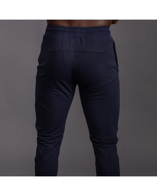 Chuks Collins Blue Geo Cut Sweat Pants-- Diffusion Collection for men