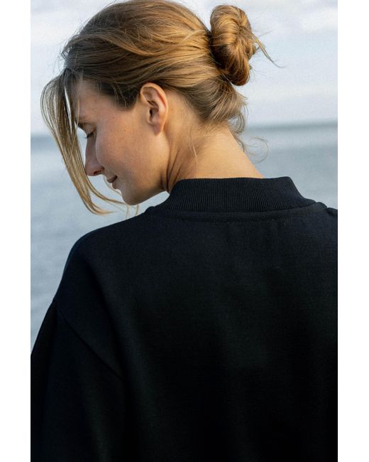 SALANIDA Blue Onda 100% Merino Bomber Jacket