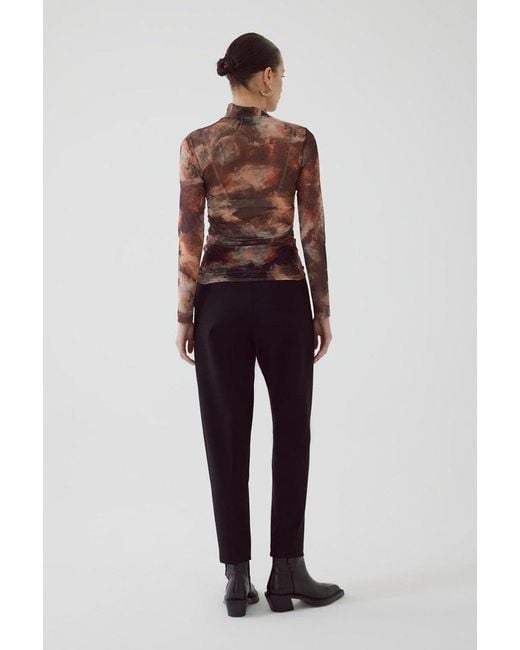 Exquise Brown Aldo Blouse Tulle Knit Blouse