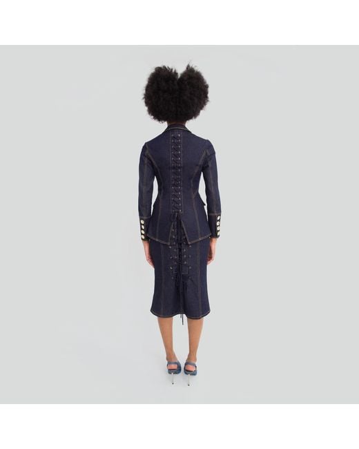 Maui X Lolita Blue Bronte Denim Corset Blazer