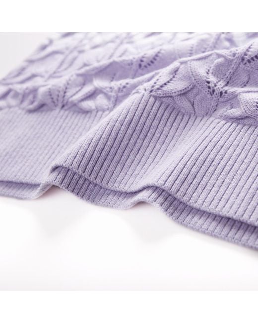 Fully Fashioning Purple Mahalia Crochet Knit Vest