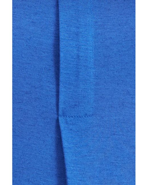 Conquista Blue Sleeveless V Neck Top