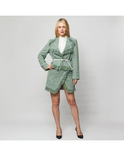 Solgo Atelier Green Cora Tweed Jacket