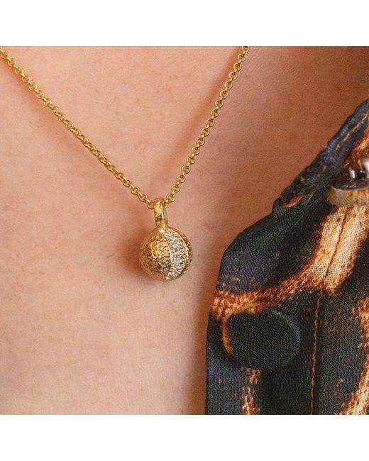 Claire Hill Designs Metallic Moon Charm Necklace