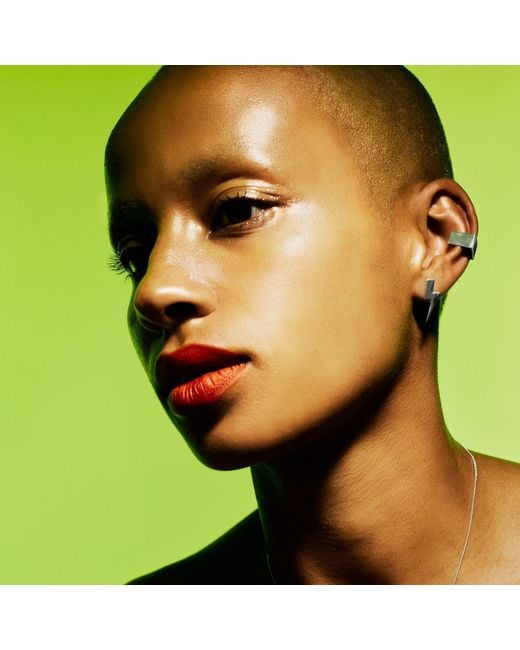 Edge Only Metallic Square Ear Cuff 18Ct Vermeil
