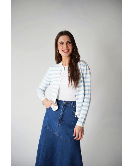Lou&Up (Formerly Loup Clothing) Blue Striped Cardigan