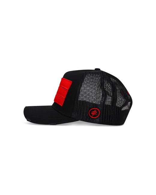 474 co Red 474 3 Bars Trucker Hat for men