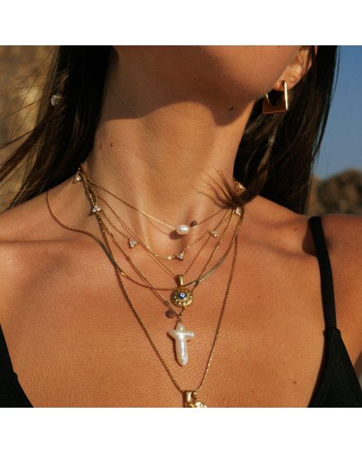 Mickey's Girl Metallic Liora Pearl Waterproof Choker