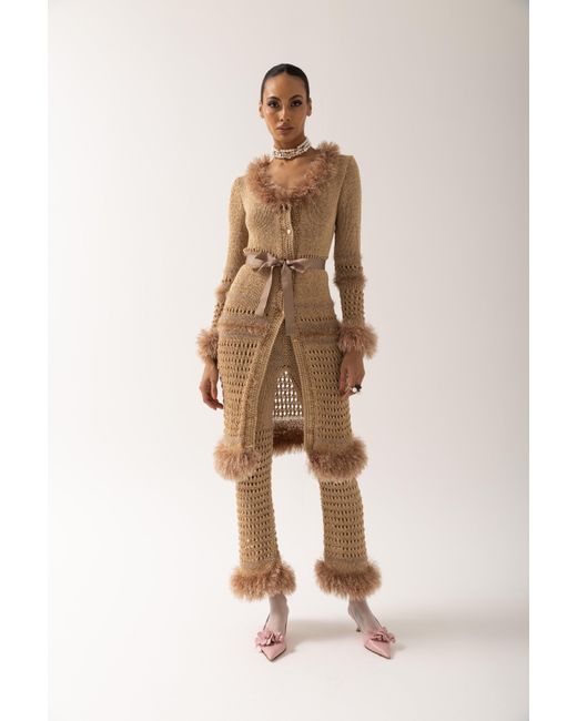 Andreeva Natural Camila Handmade Knit Cardigan-Dress