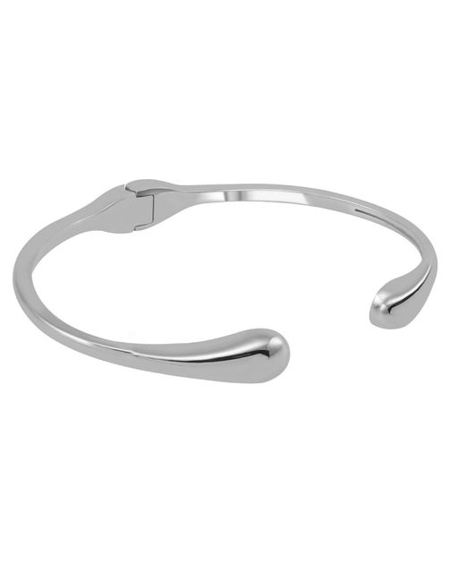 Lunaya Jewelry White Solid Pebble Cuff