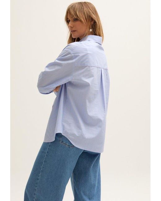 Lily and Lionel Blue Dapper Double Placket Stripe Shirt