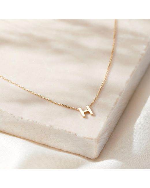 Posh Totty Designs Metallic Petite Gold Initial Necklace