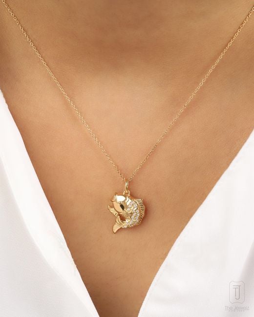 The Jewelz Metallic Neutrals Sea Song Fish Necklace – Nautical Jewelry Gift