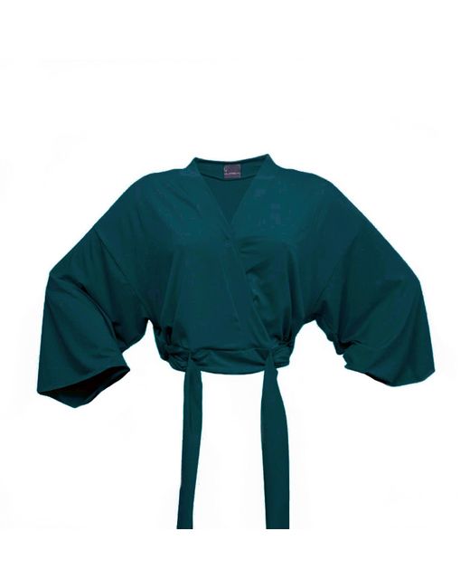 Loreen Label Green Bamboo Wrap Top