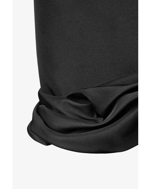 POST MERIDIEM Gray Wave Detail Skirt