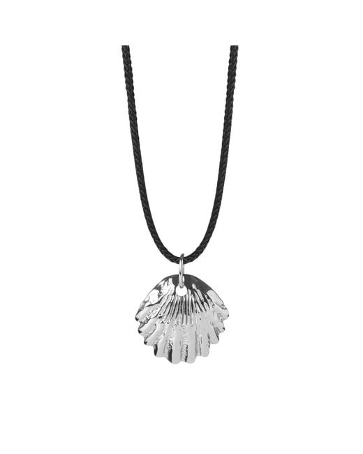 Muru Metallic Shell Cord Necklace
