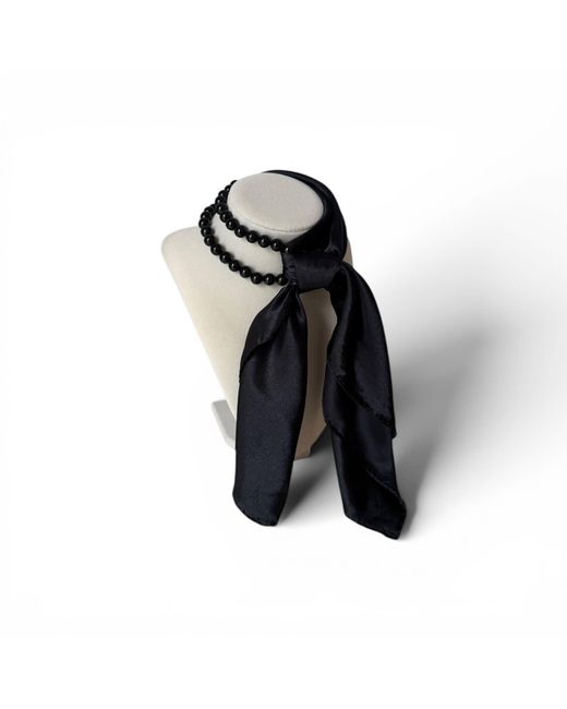 A'miss Black Noir Scarf Necklace