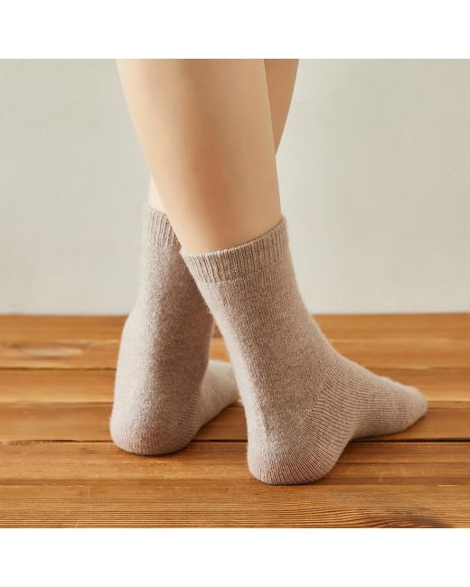 Soft Strokes Silk Gray Cashmere Quarter-Length Socks Set Of Two