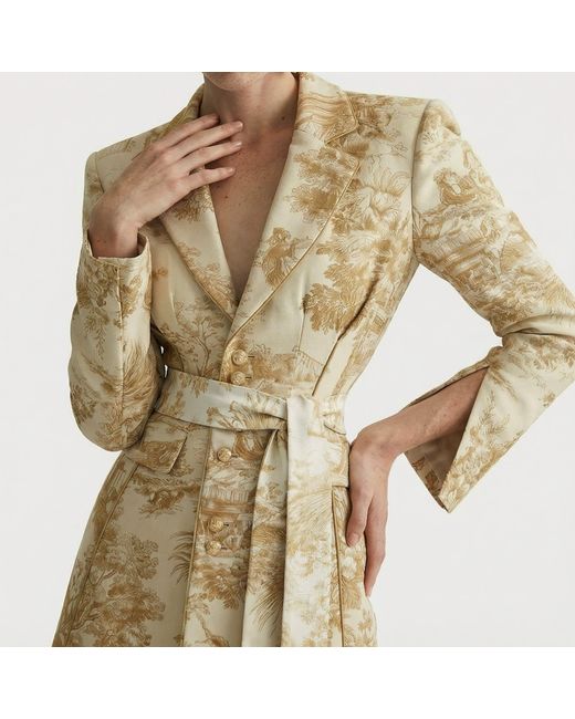 La Musa Natural Versailles Mini — Sculpted Toile Blazer Dress