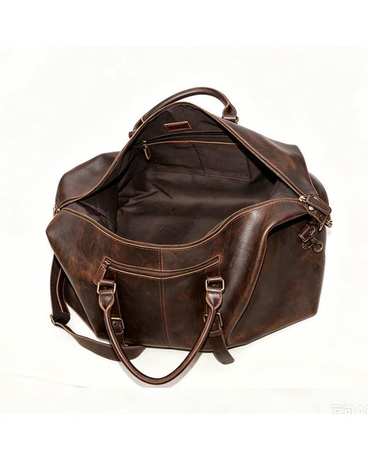 Touri Brown Genuine Leather Duffel for men