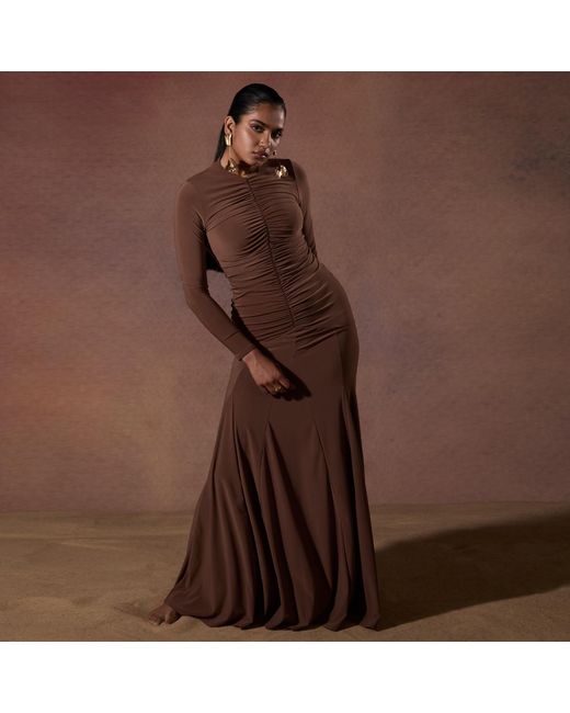 Celestine & Mae Brown Zinnia Maxi Dress