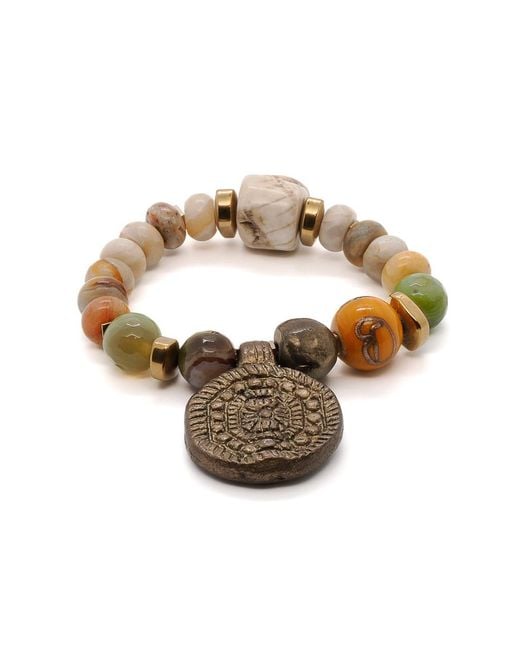 Ebru Jewelry Metallic Vintage Style Unique Bracelet