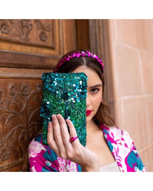 Simitri Blue Nicobar Kitsch Clutch Bag