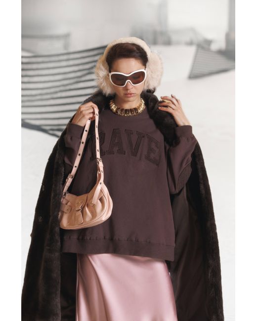 Rave on Trend Brown Oversized Rave